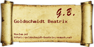 Goldschmidt Beatrix névjegykártya